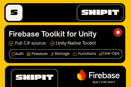 Firebase Toolkit card listing Auth, Firestore, Storage, Functions and Live-Ops.